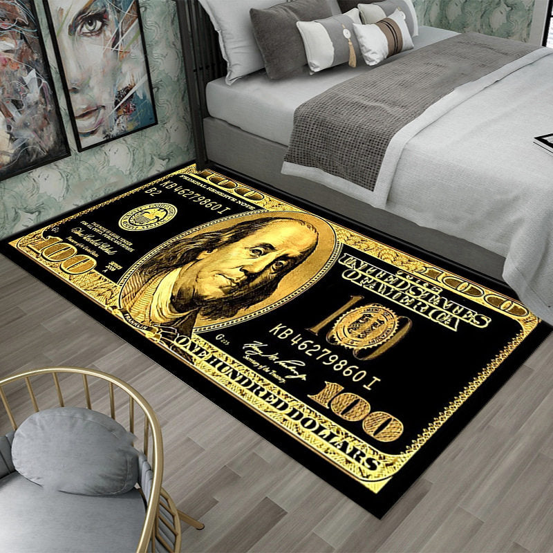 Dollar-Themed Bedroom Creative Carpet
