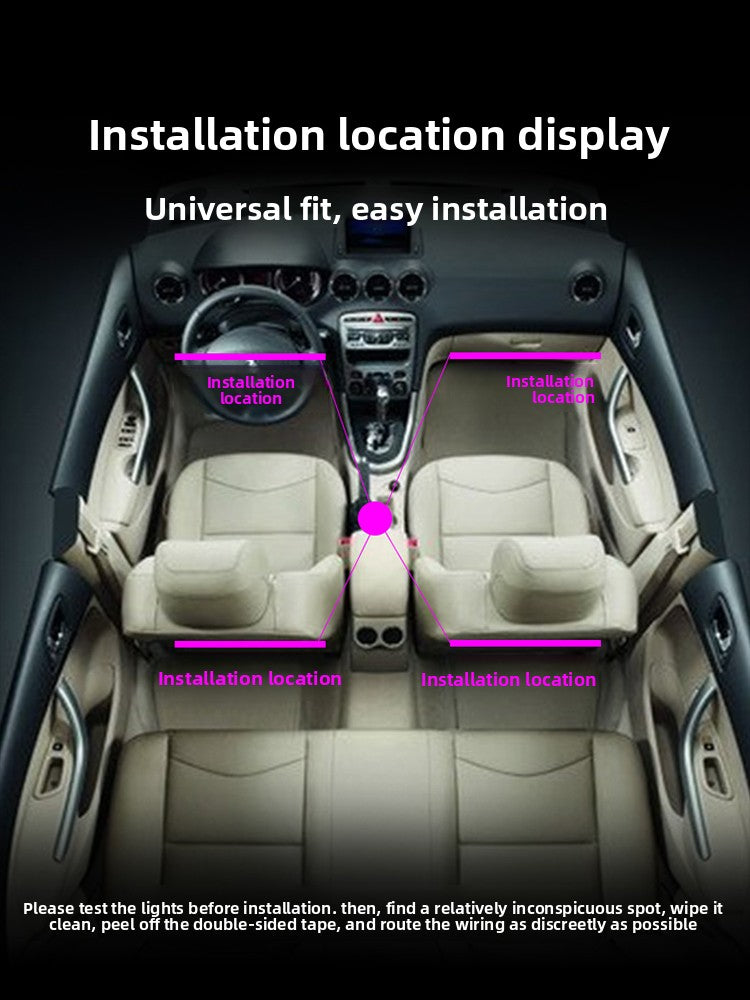 USB Car Interior Ambient Lighting with Music Sync