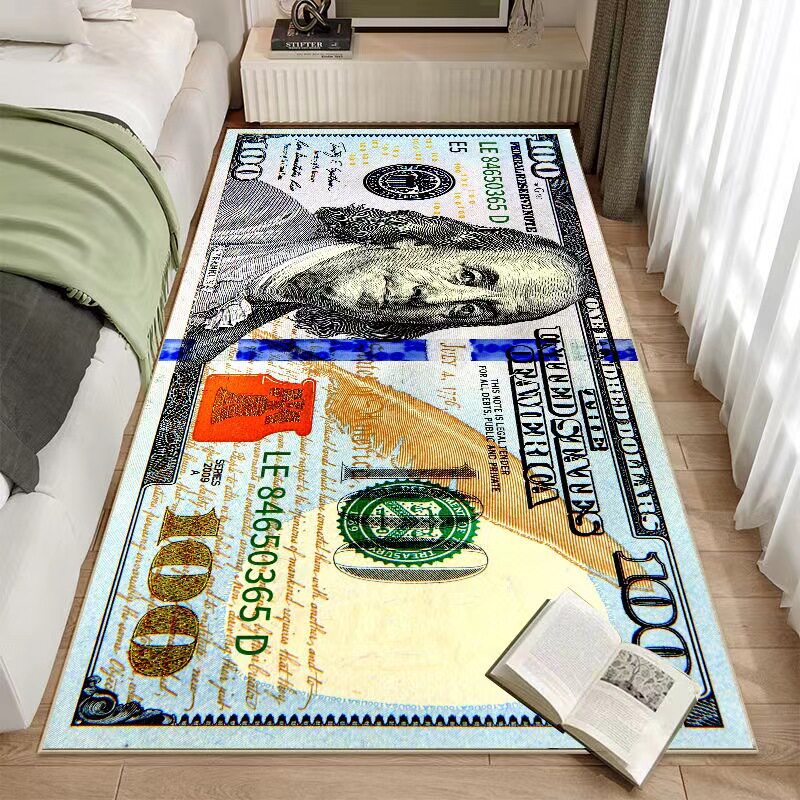 Dollar-Themed Bedroom Creative Carpet