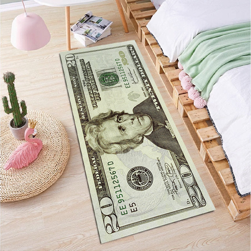 Dollar-Themed Bedroom Creative Carpet