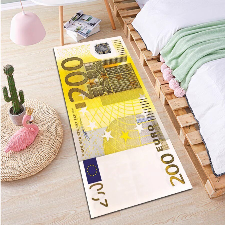 Dollar-Themed Bedroom Creative Carpet