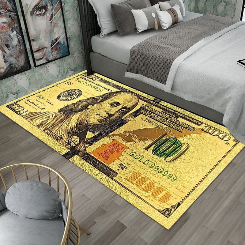 Dollar-Themed Bedroom Creative Carpet
