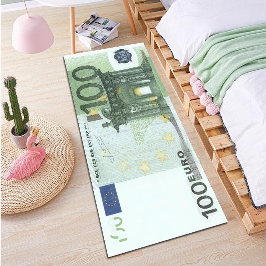 Dollar-Themed Bedroom Creative Carpet