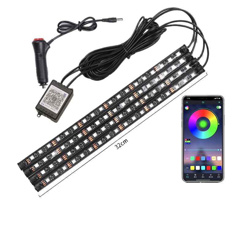 USB Car Interior Ambient Lighting with Music Sync