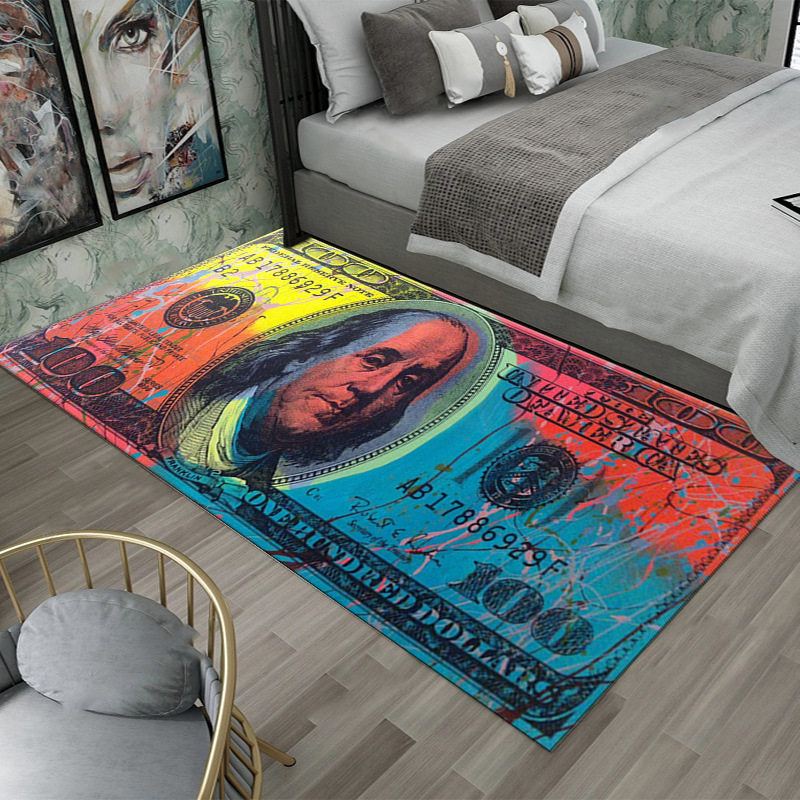 Dollar-Themed Bedroom Creative Carpet