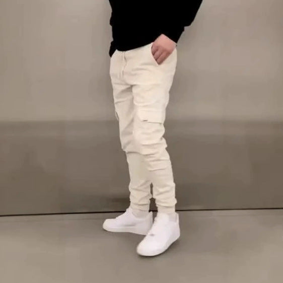Drawstring Waist Utility Casual Pants