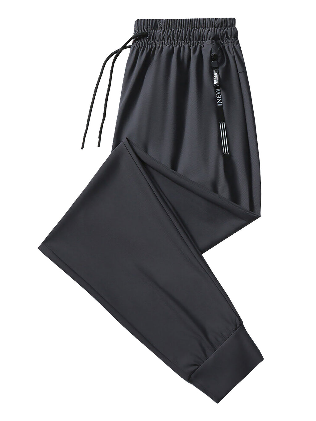 Mens High Elastic Ice Silk Sports Casual Pants