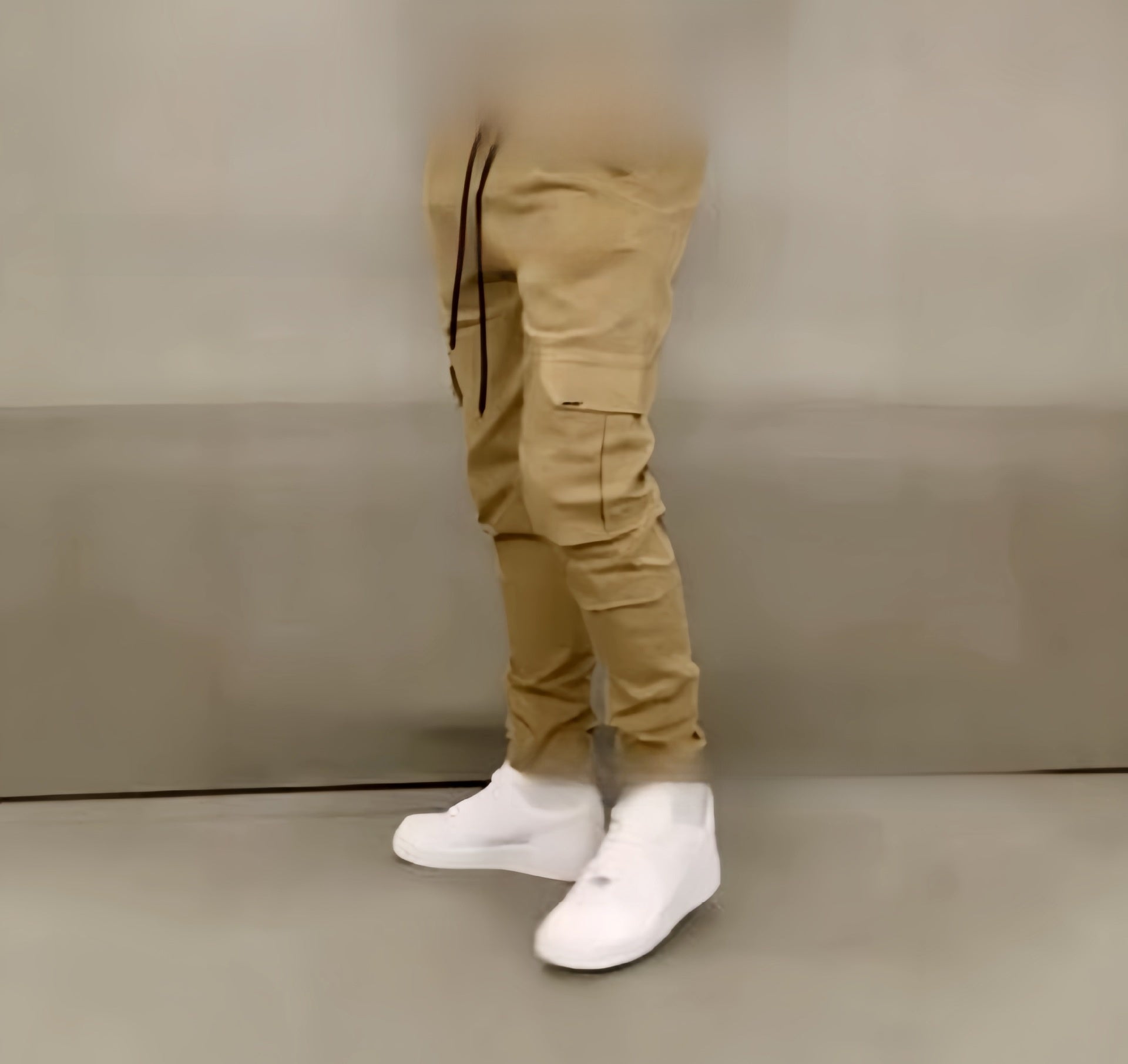 Drawstring Waist Utility Casual Pants