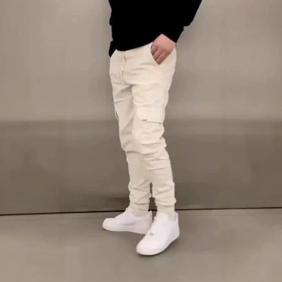 Drawstring Waist Utility Casual Pants