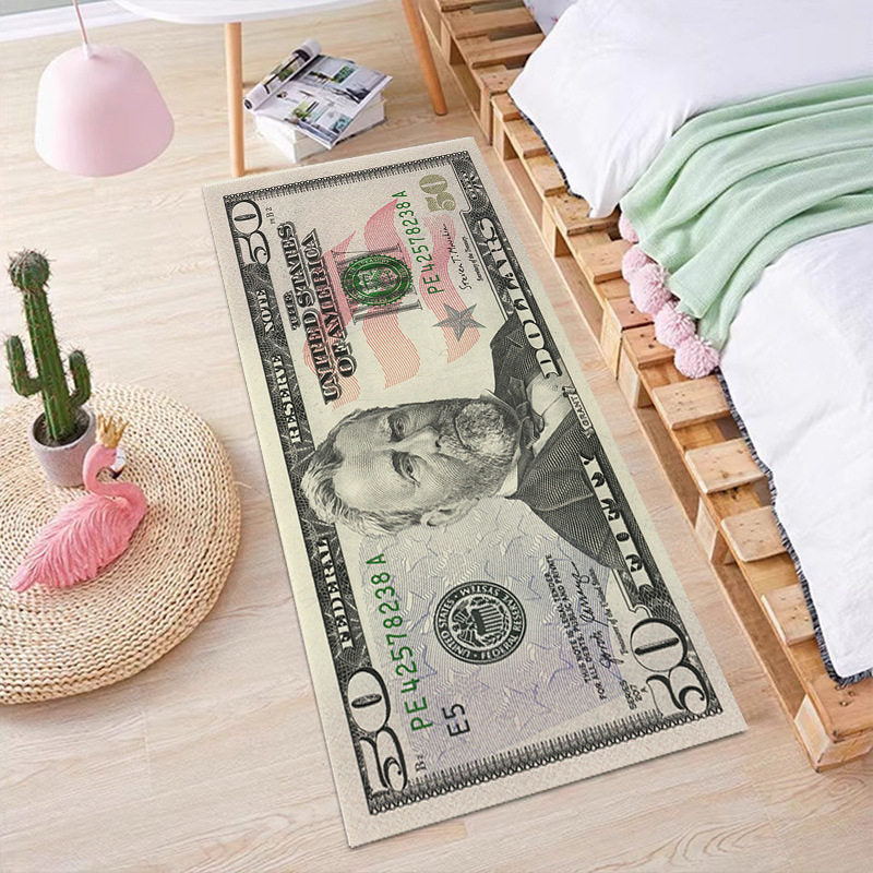 Dollar-Themed Bedroom Creative Carpet