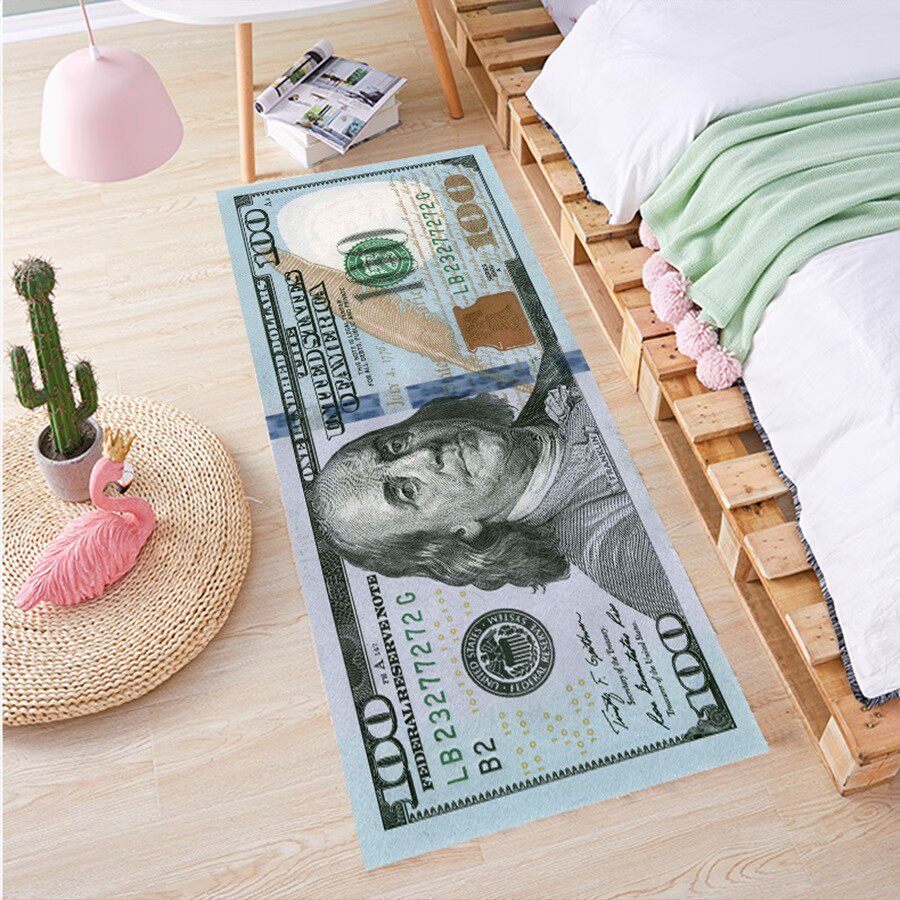 Dollar-Themed Bedroom Creative Carpet