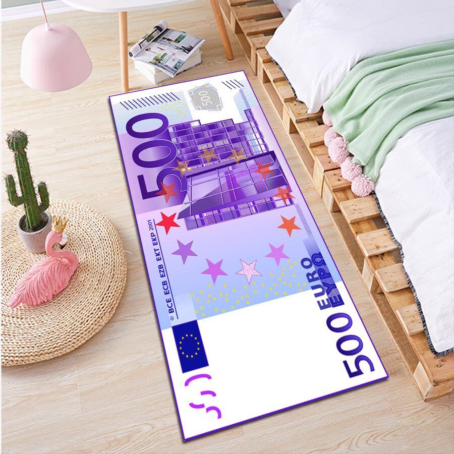 Dollar-Themed Bedroom Creative Carpet