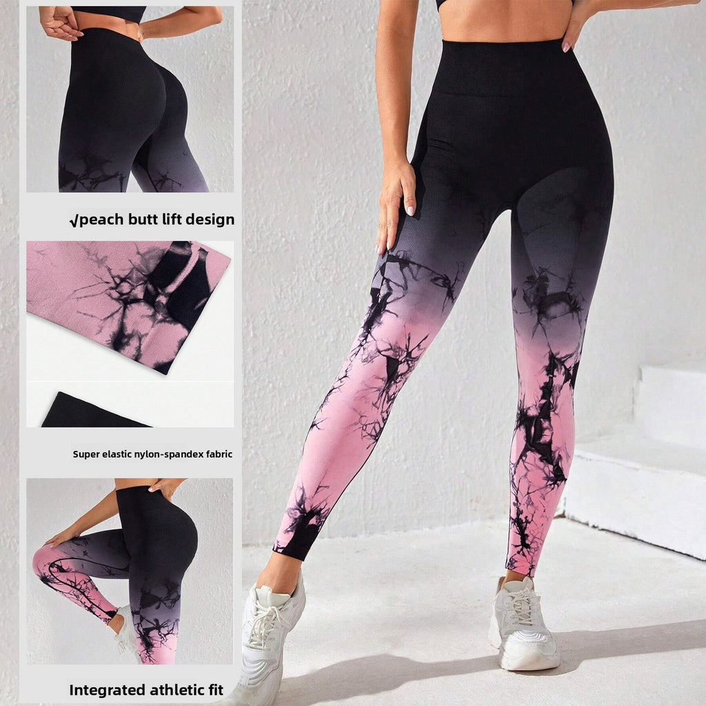 Seamless Tie-Dye Yoga Pants