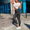 Slim Fit Denim Cargo Pants