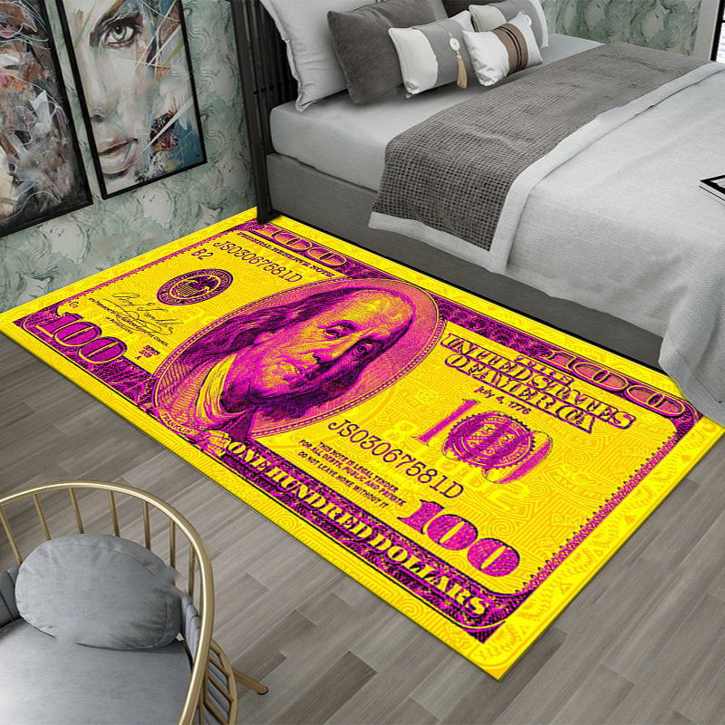 Dollar-Themed Bedroom Creative Carpet