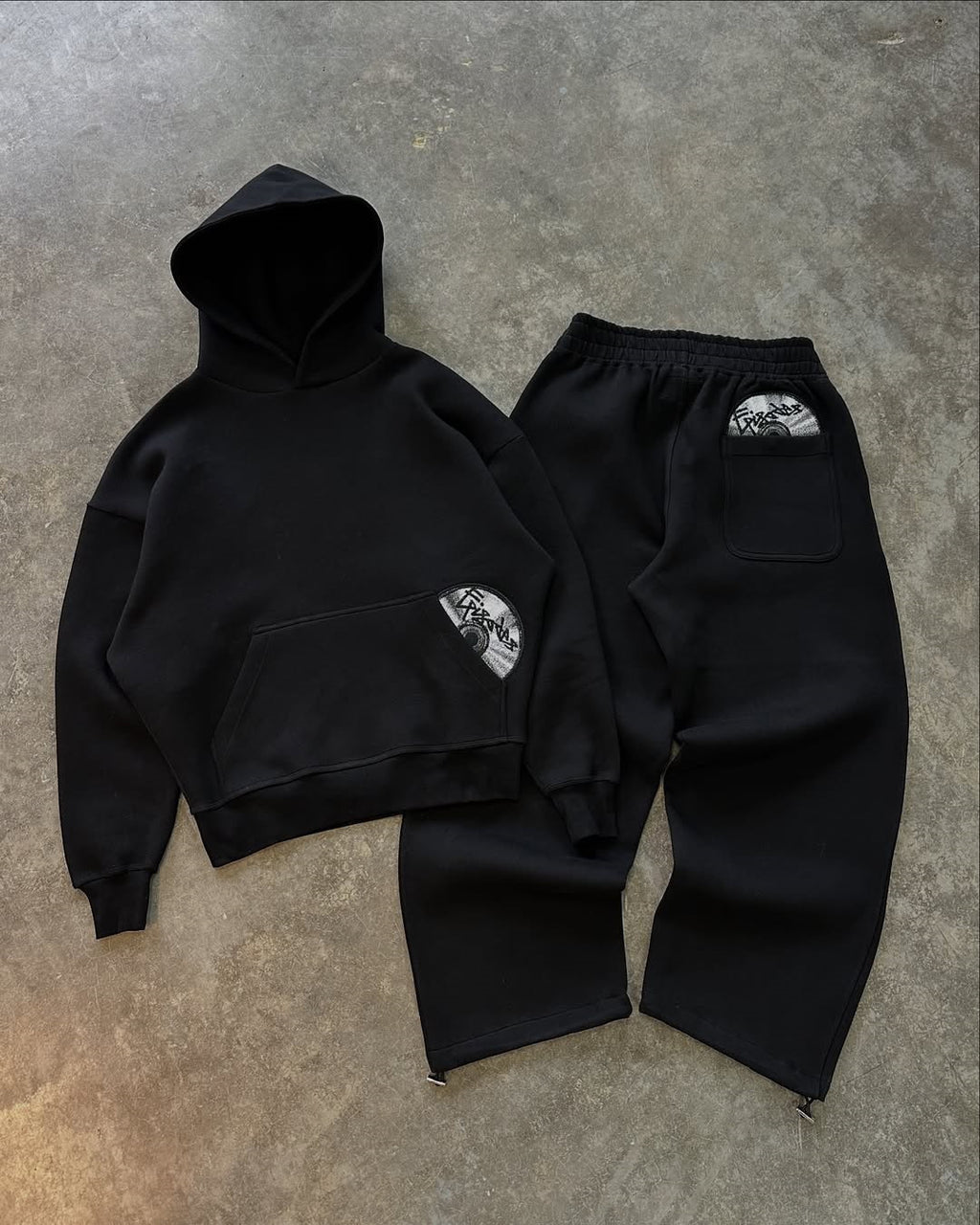 Printed Hooded Sweatshirt and Pants
