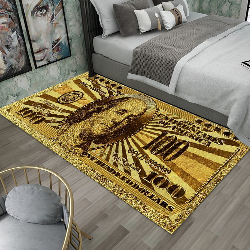 Dollar-Themed Bedroom Creative Carpet